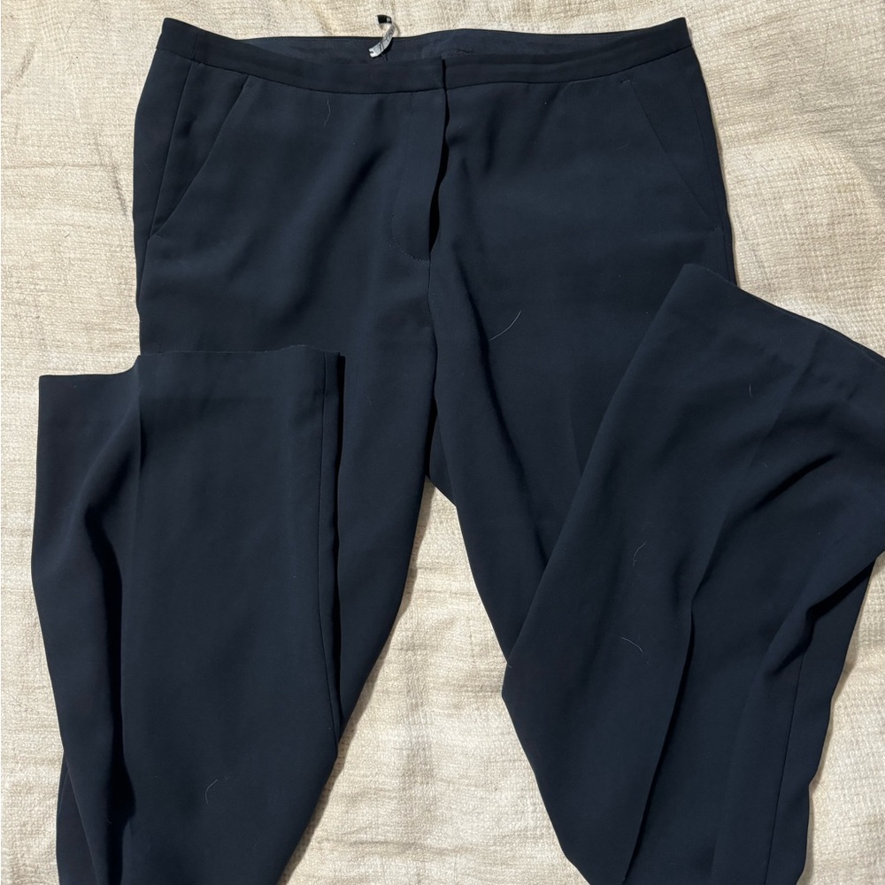 T Tahari Navy work pants
